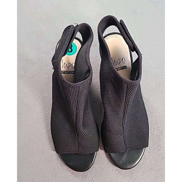 Impo Nurelle Black Fabric Slingback Heels Size 8M Women’s GUC - Picture 4 of 8